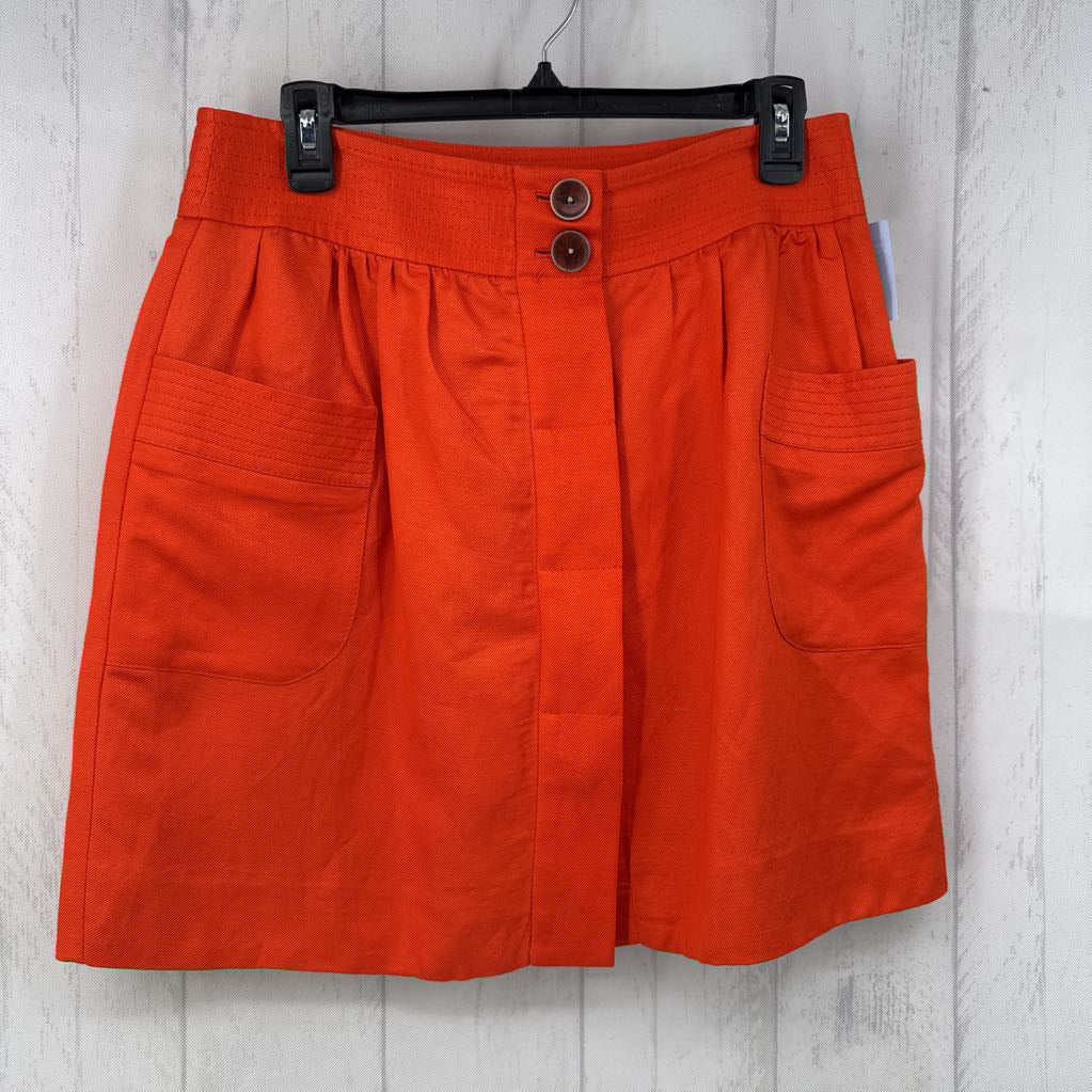 Linen Blend Pocket Skirt