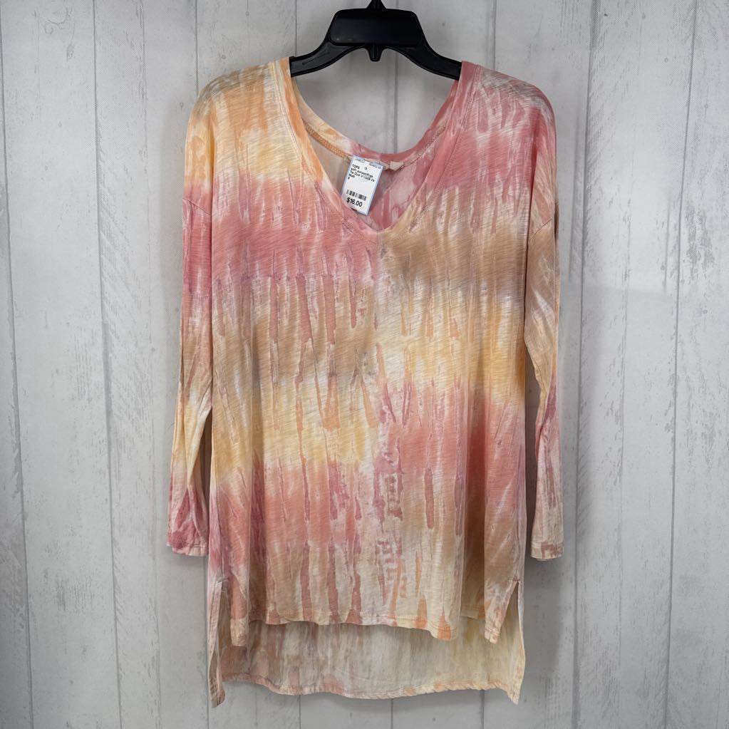 Tie Dye V-Neck l/s