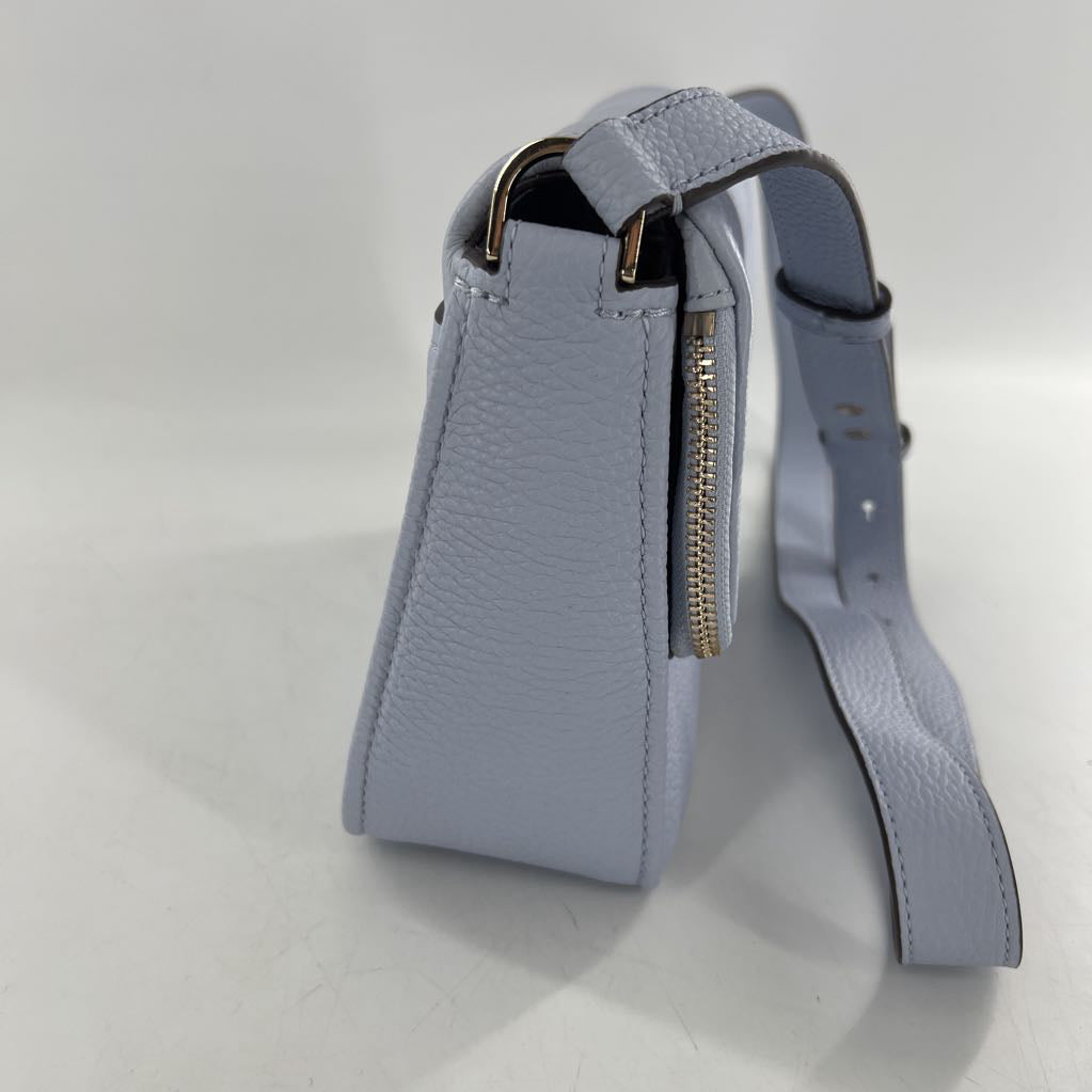 pebbled flap crossbody