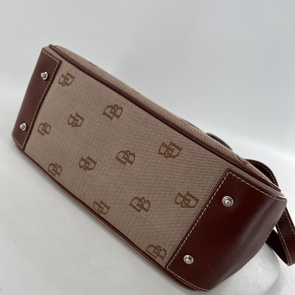 monogram canvas satchel