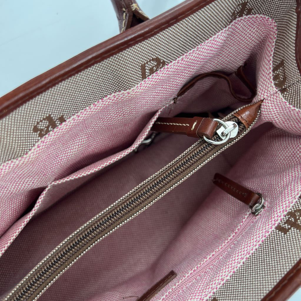 monogram canvas satchel
