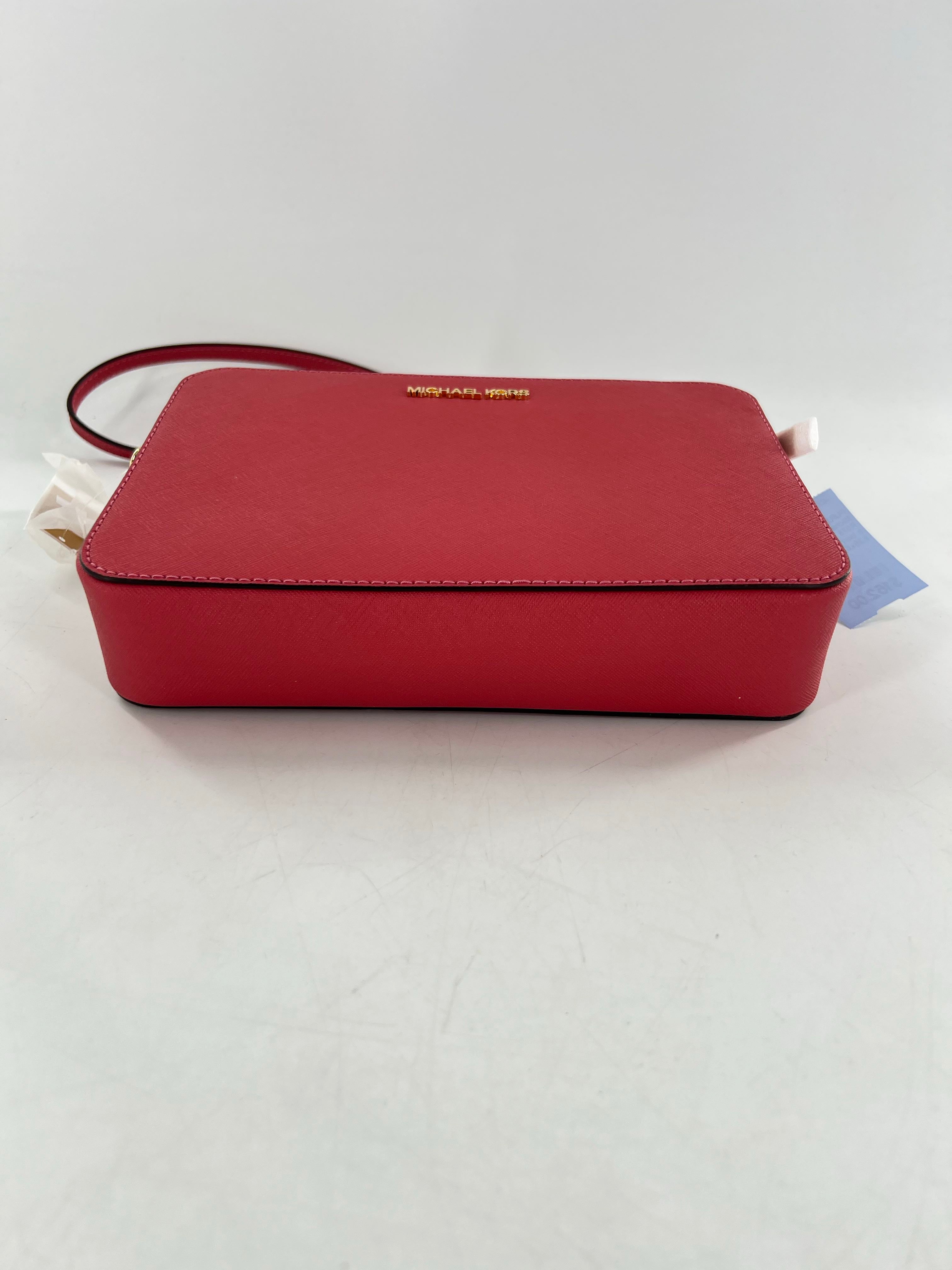 R378 saffiano top zip crossbody