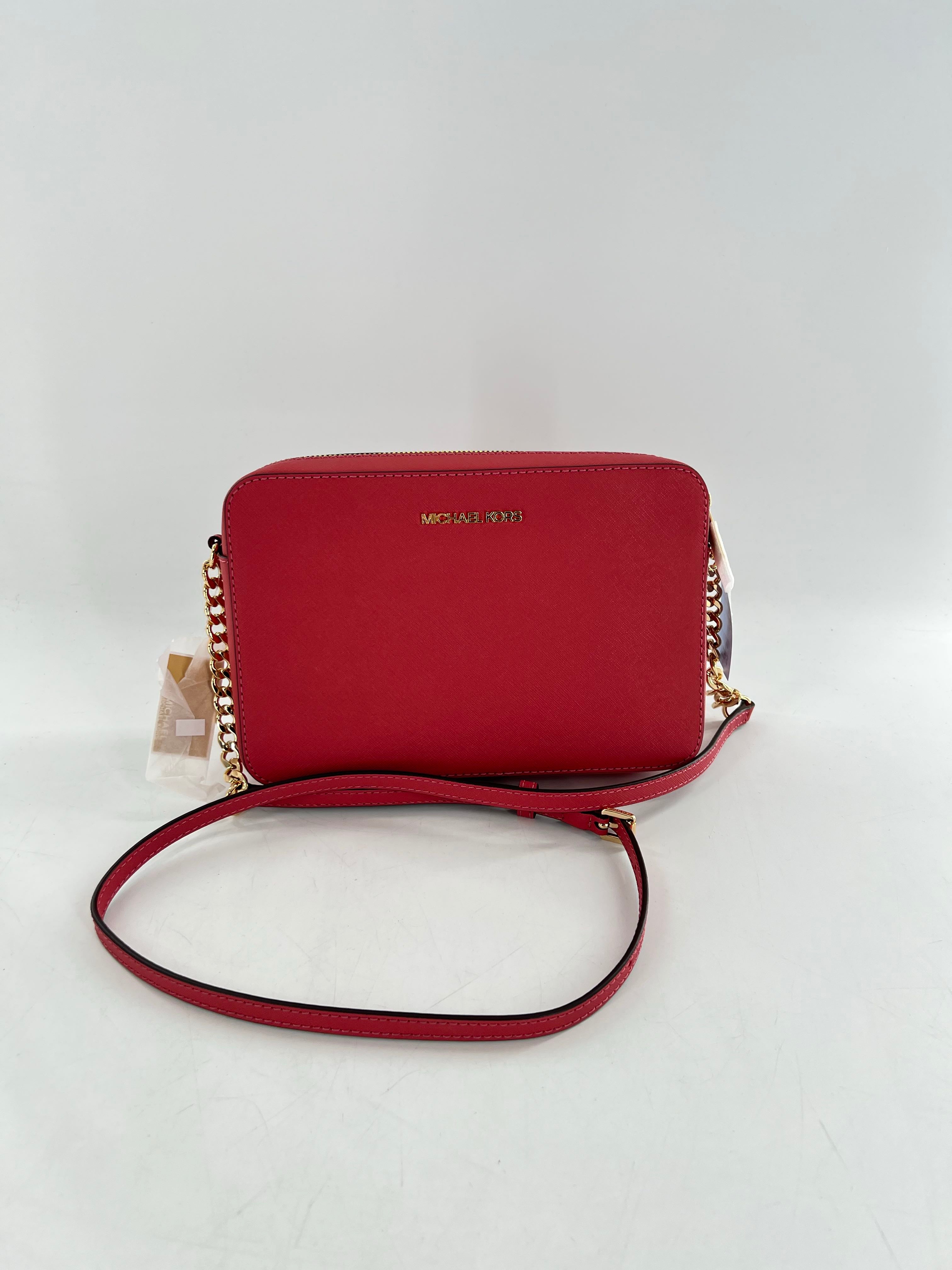 R378 saffiano top zip crossbody