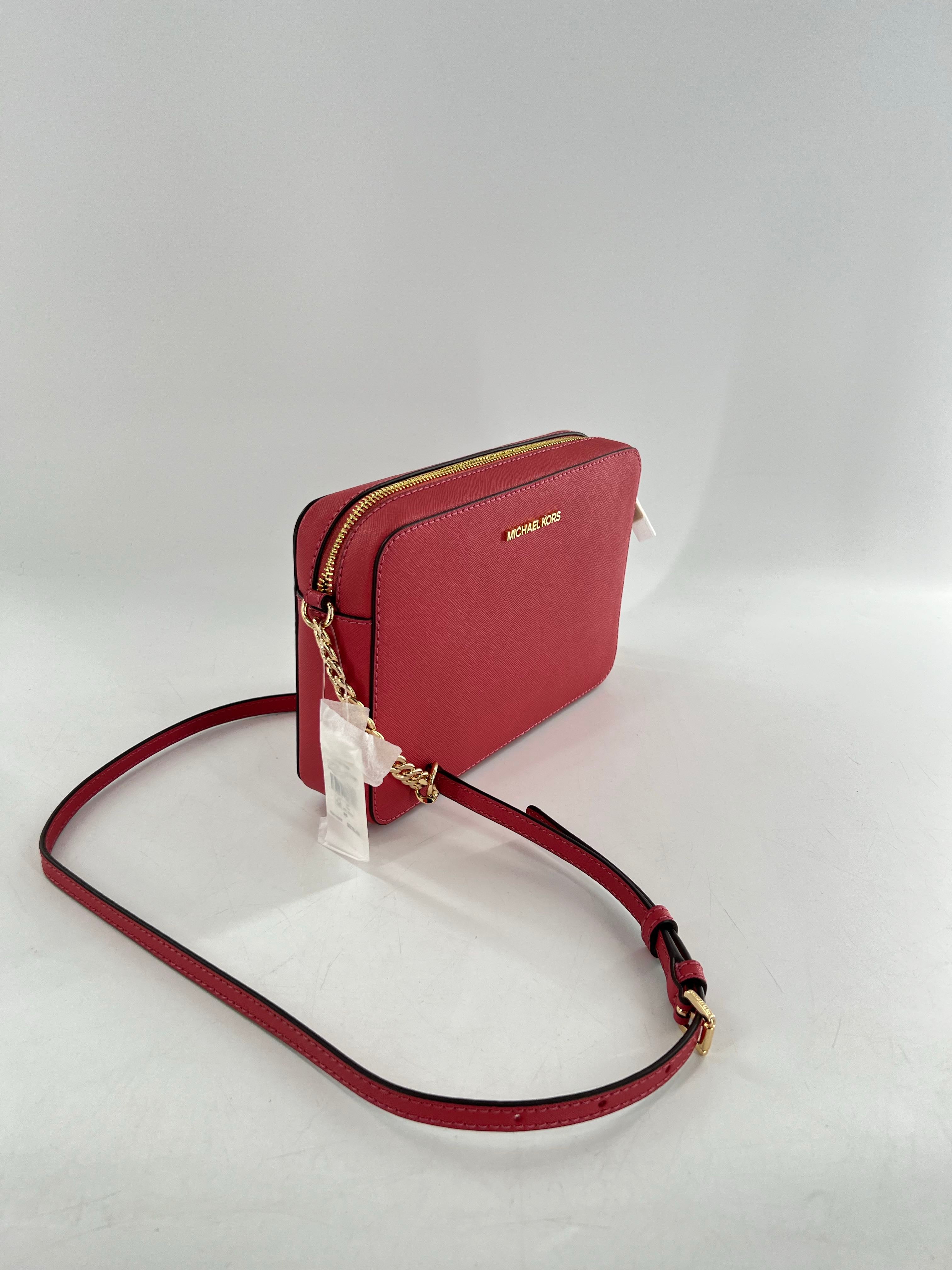 R378 saffiano top zip crossbody