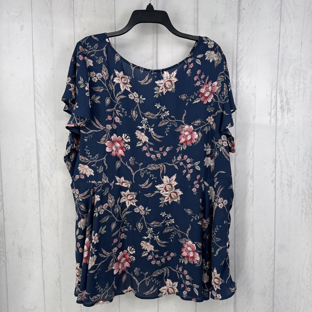 Floral Print V-Neck Blouse