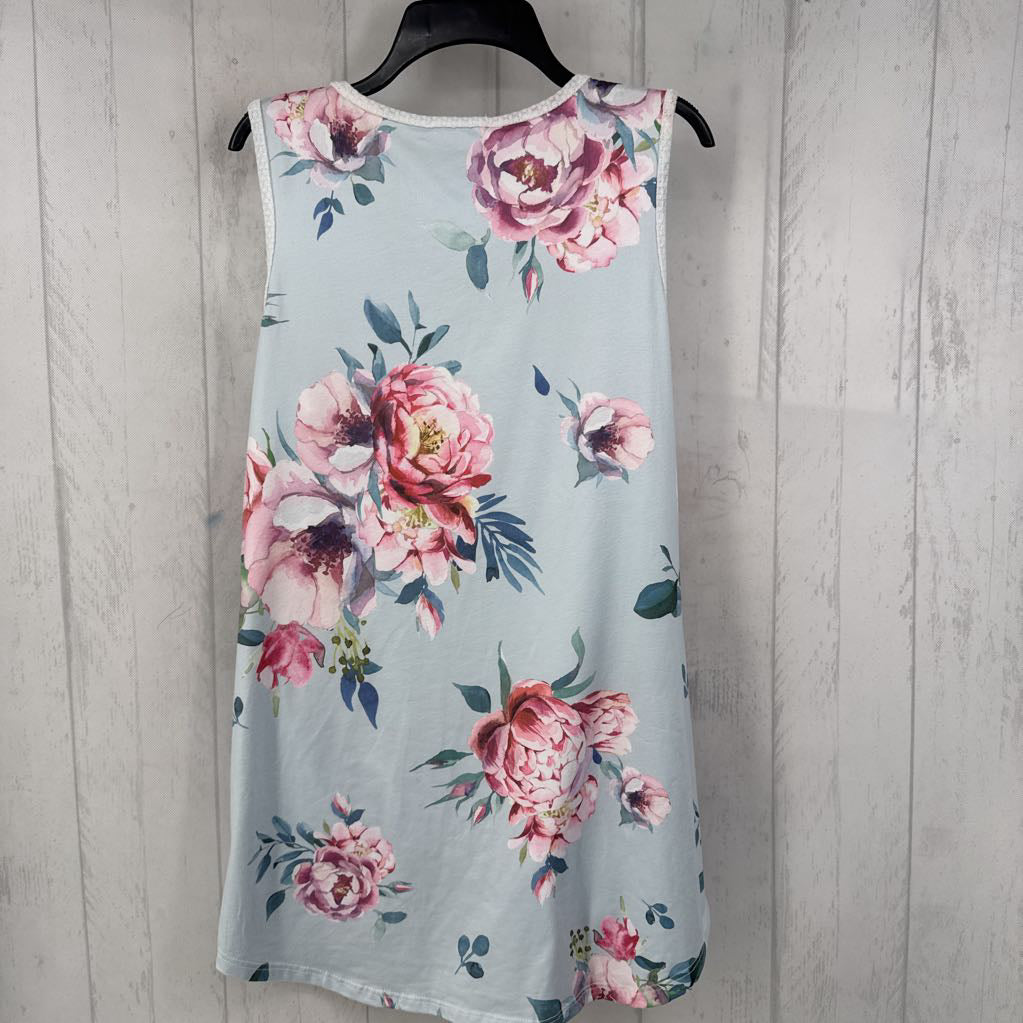 M flower print twist pocket tank