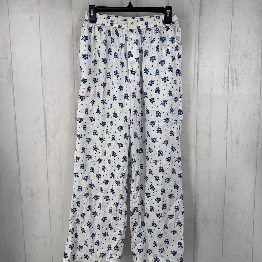 Floral Print Elastic Waist Pants