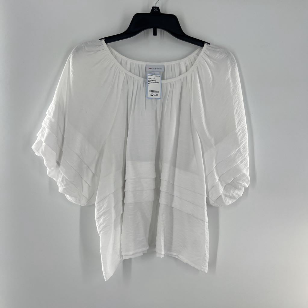 R44 L round neck layered s/s top