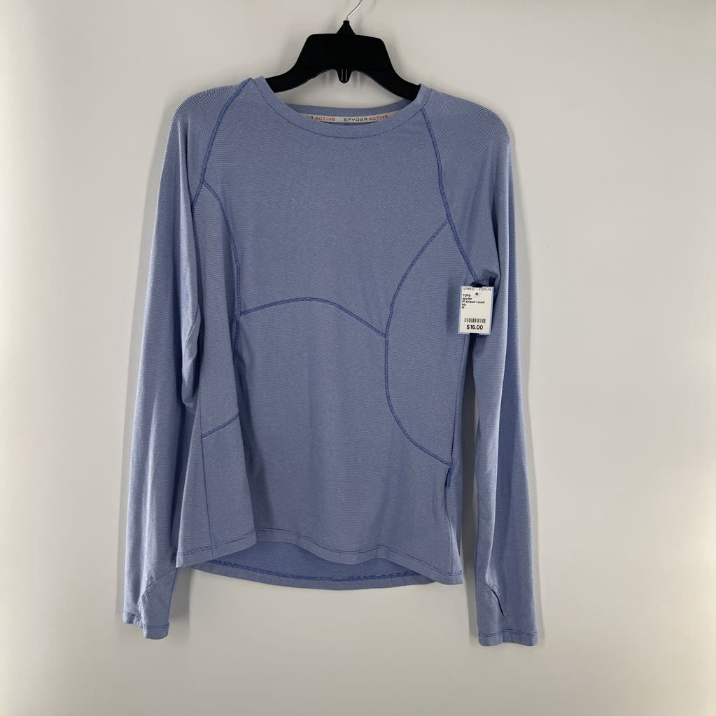 M striped round neck l/s tee