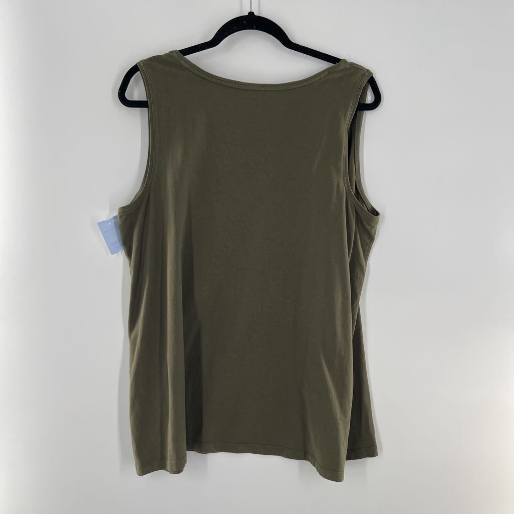 1X round neck tank