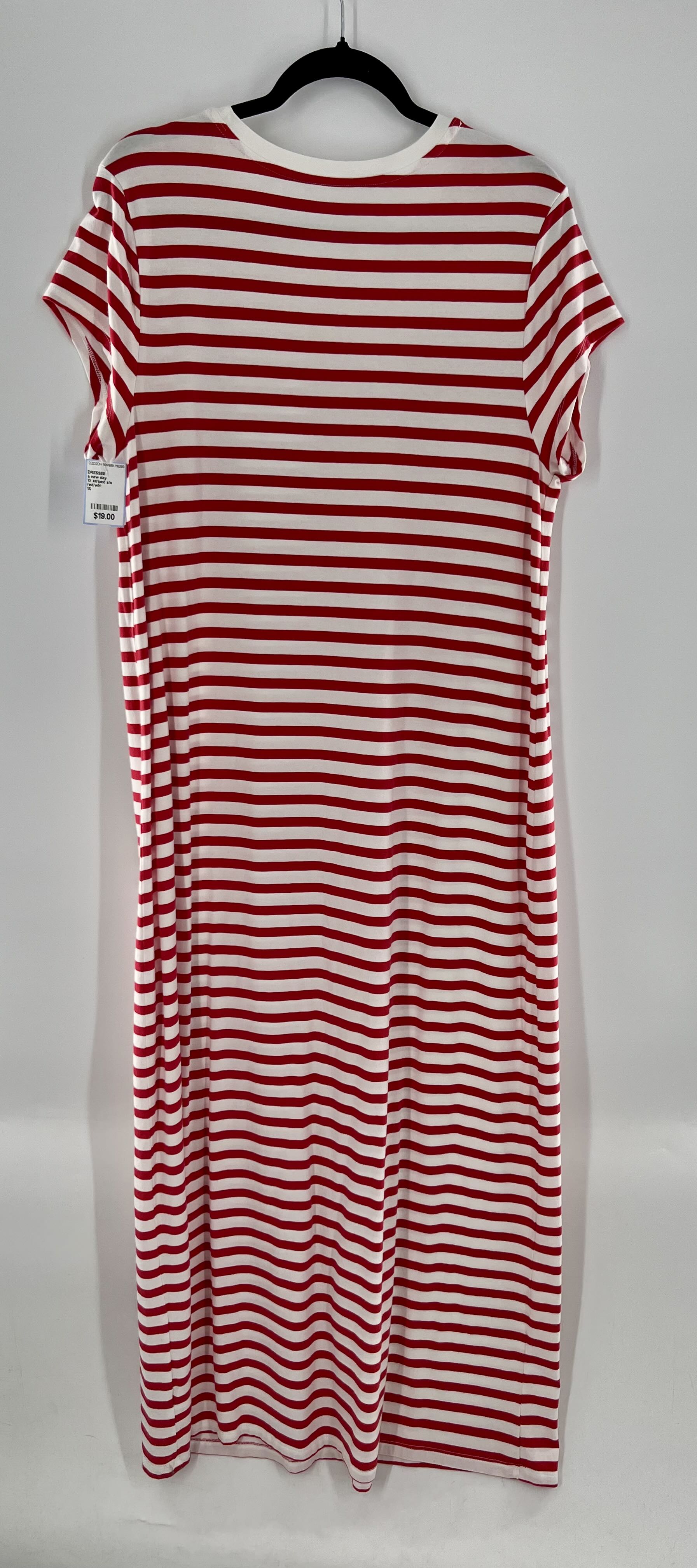 1X striped s/s dress