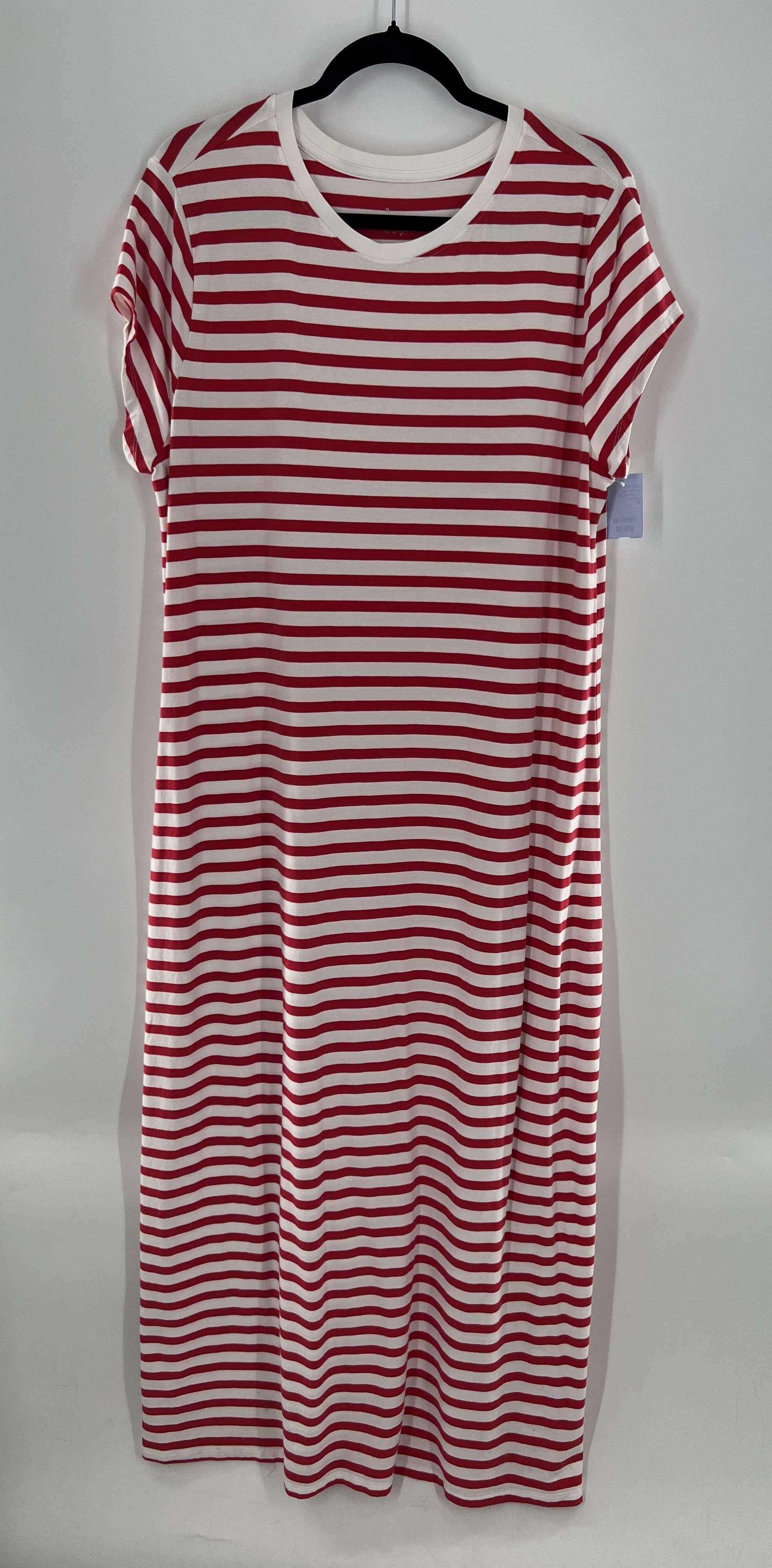1X striped s/s dress