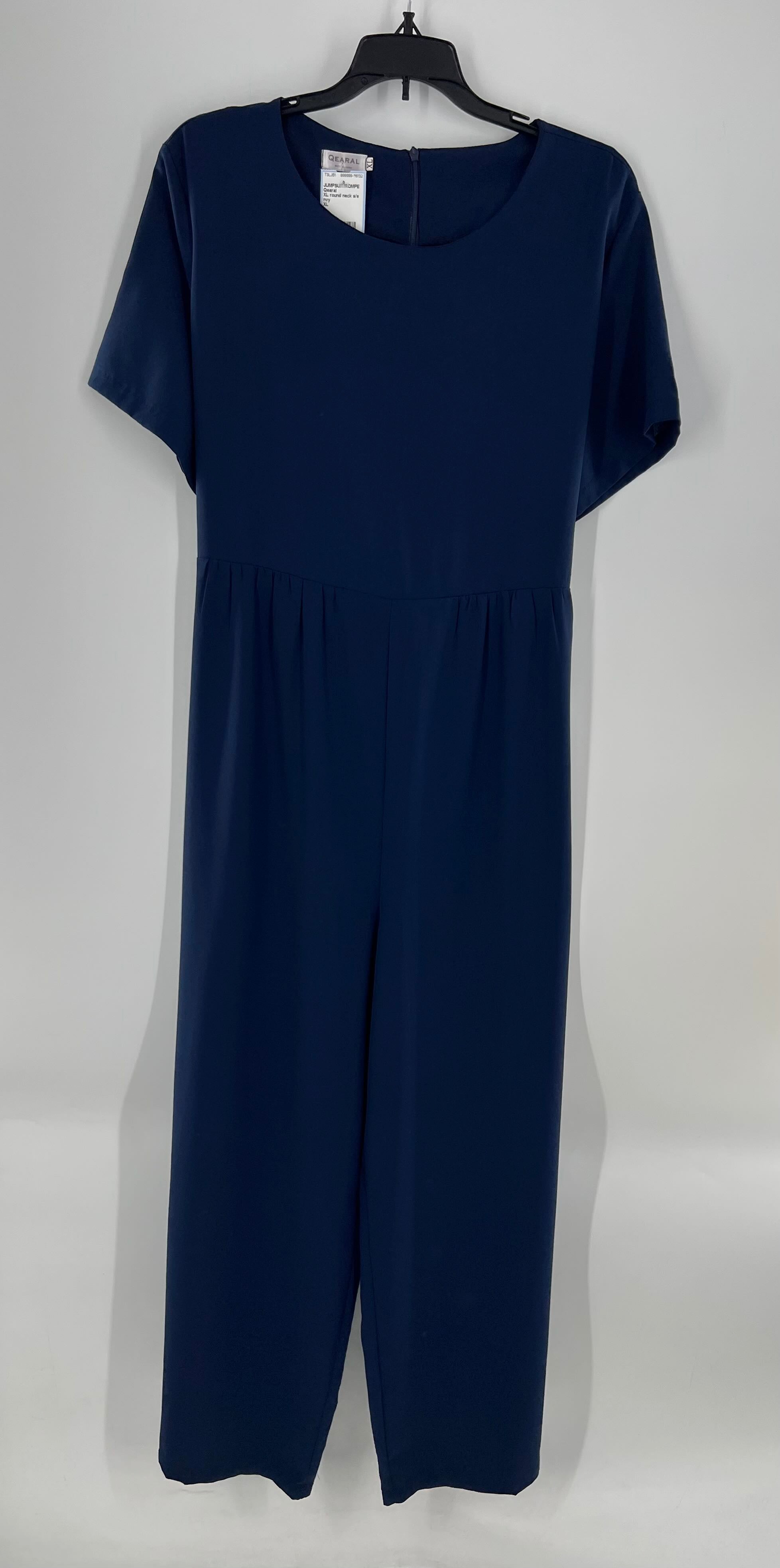 XL round neck s/s jumpsuit