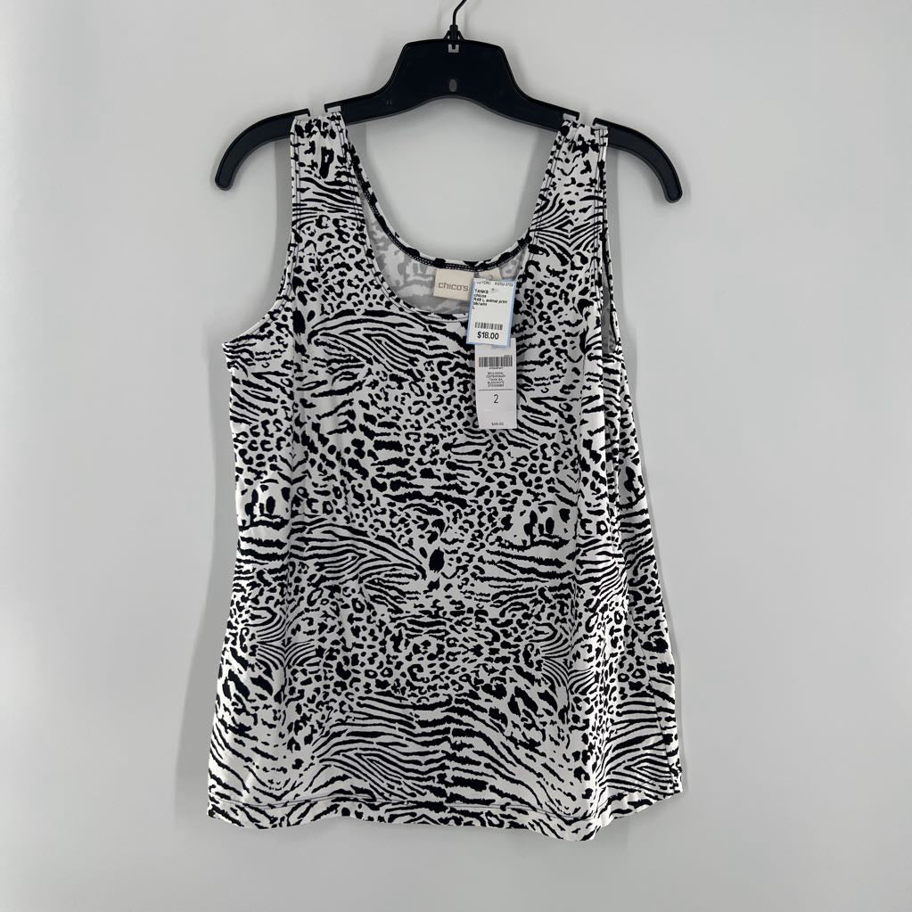 R49 L animal print basic tank