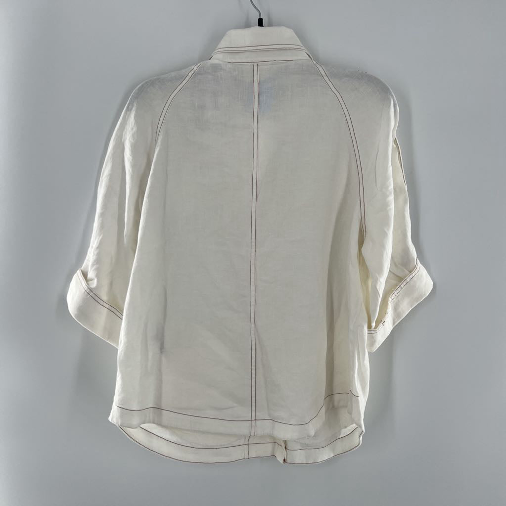 R99 L linen cropped jacket