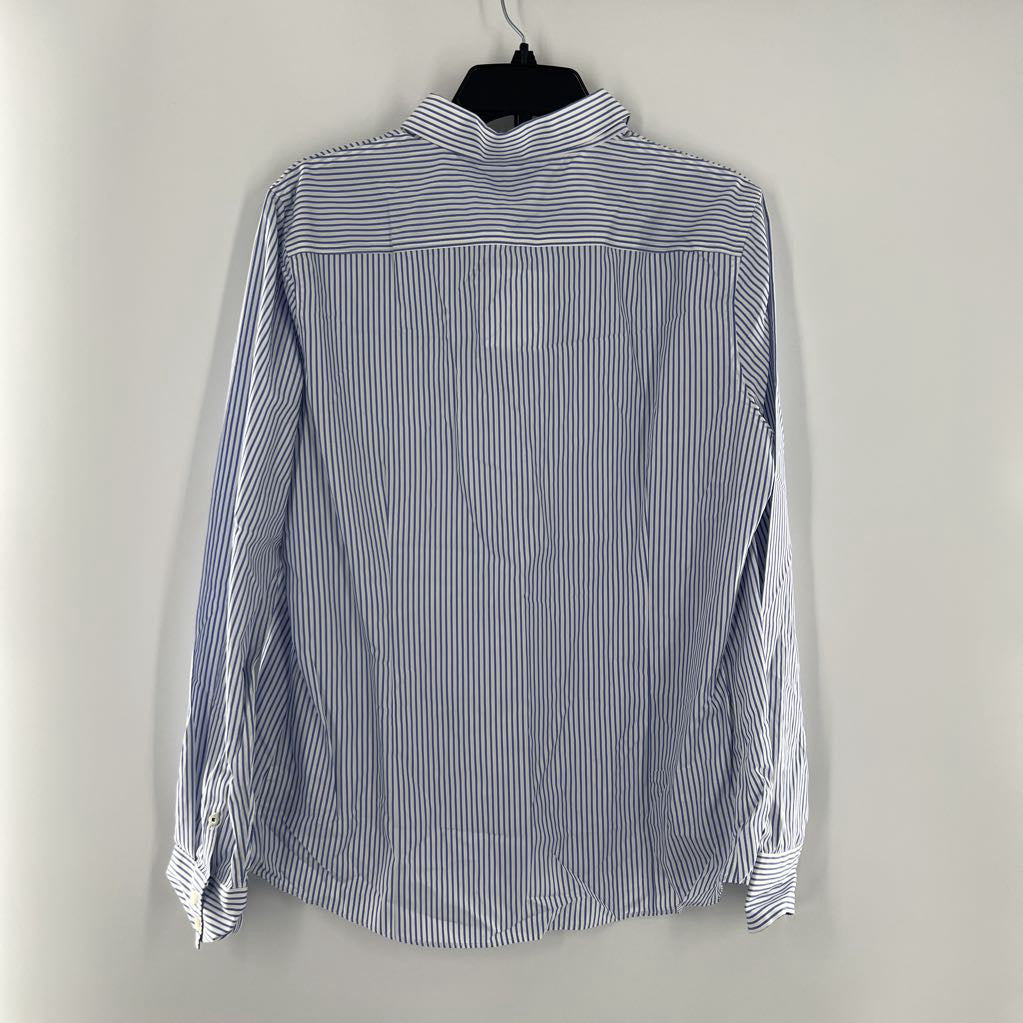 R50 14 striped button down l/s top