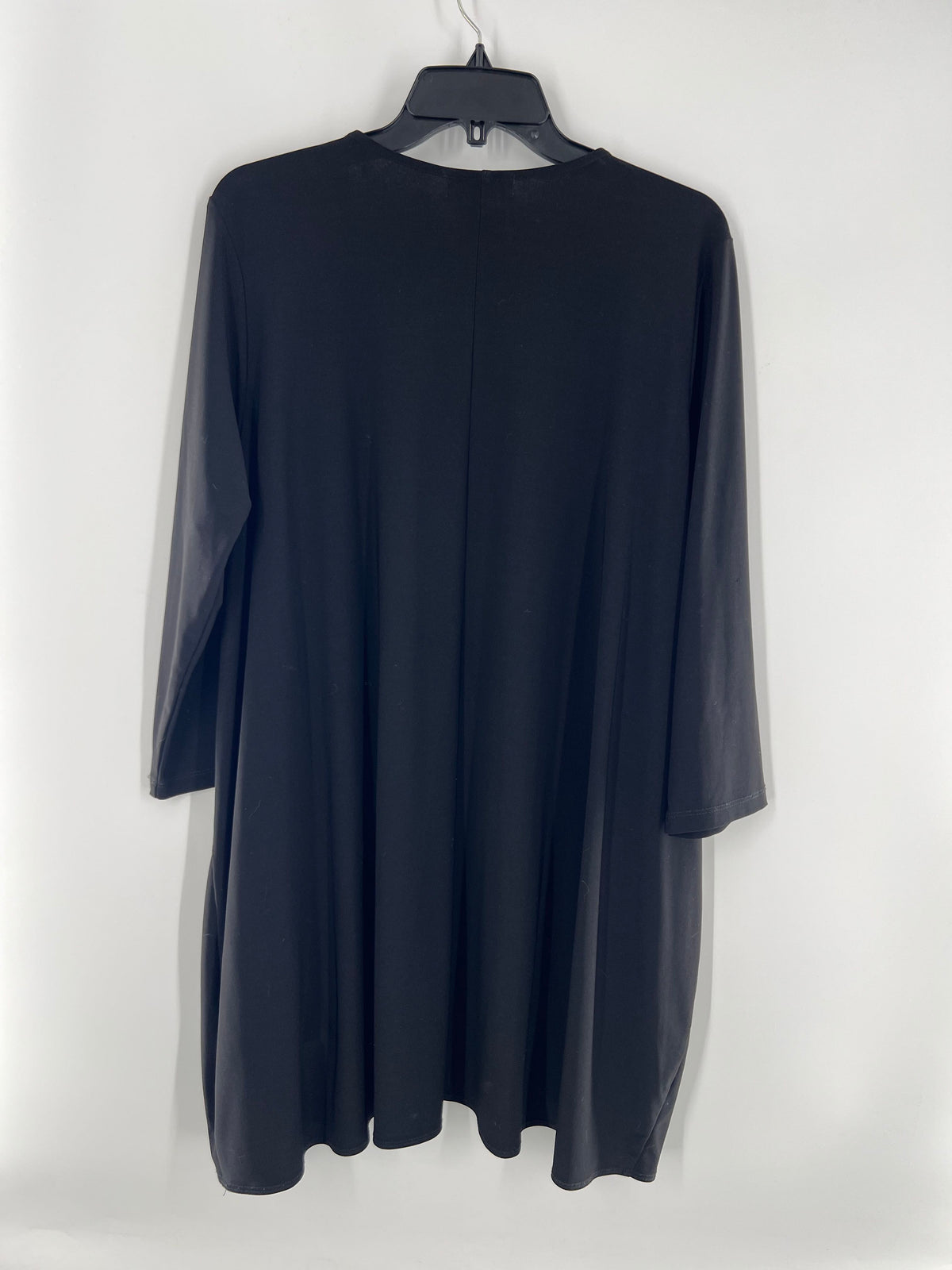 XL round neck pocket tunic l/s