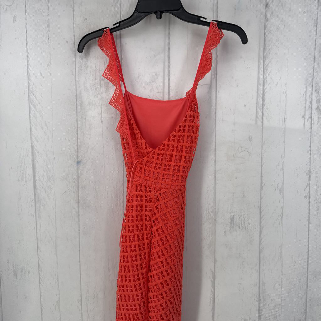 S crochet lace back crfiss cross dress