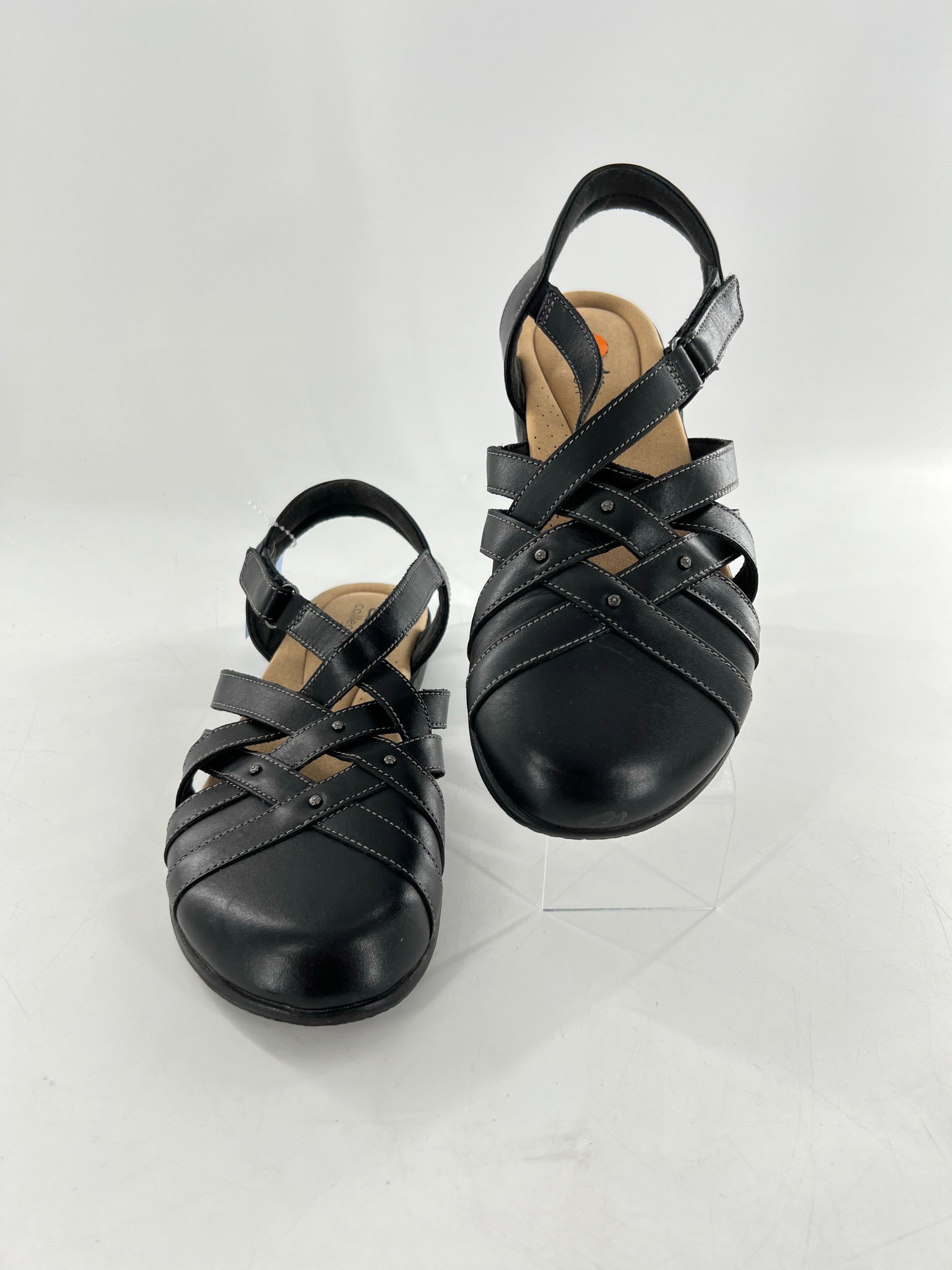 8.5 leather velcro strap sandal
