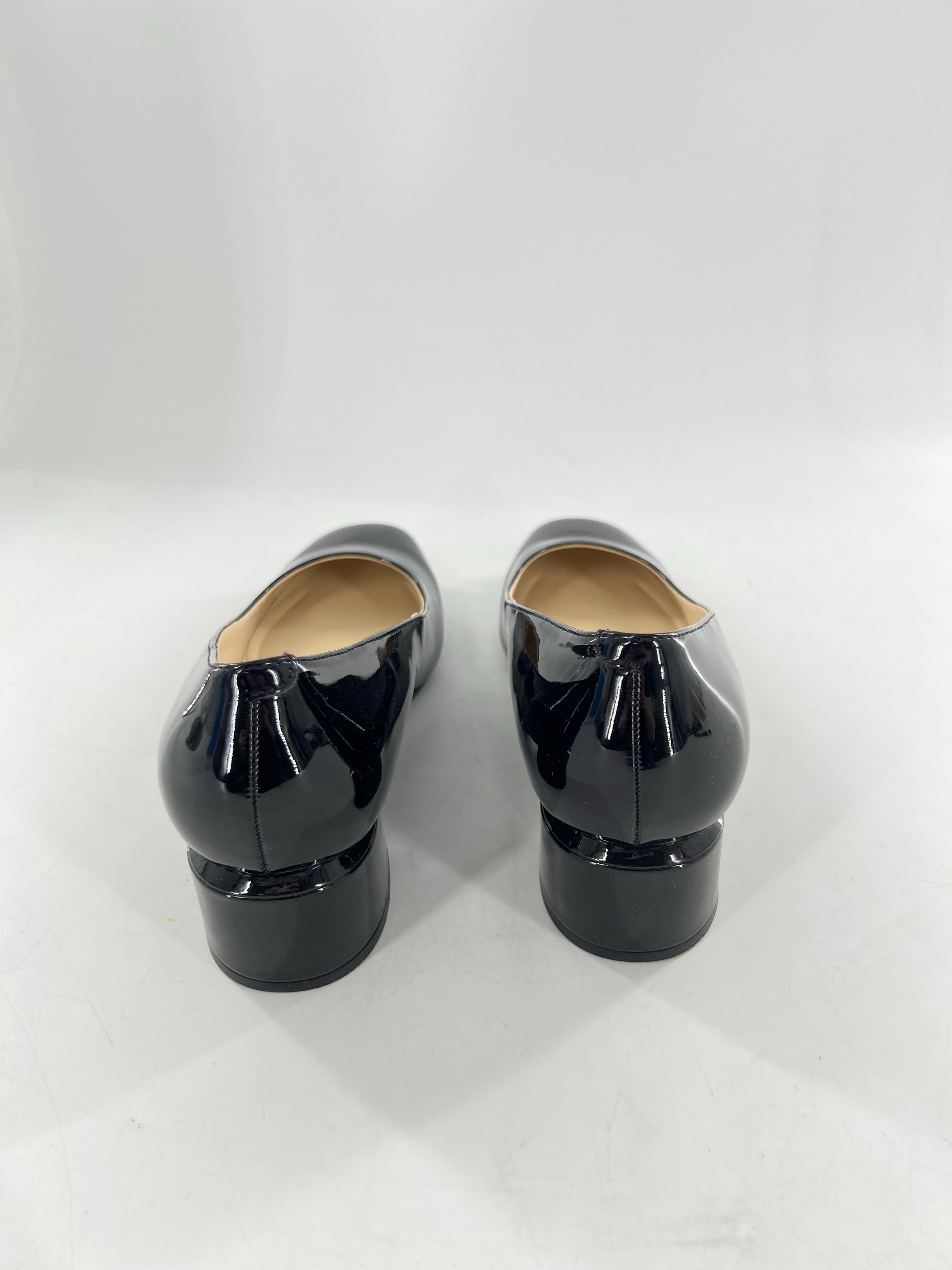 9 patent leather square toe pumps