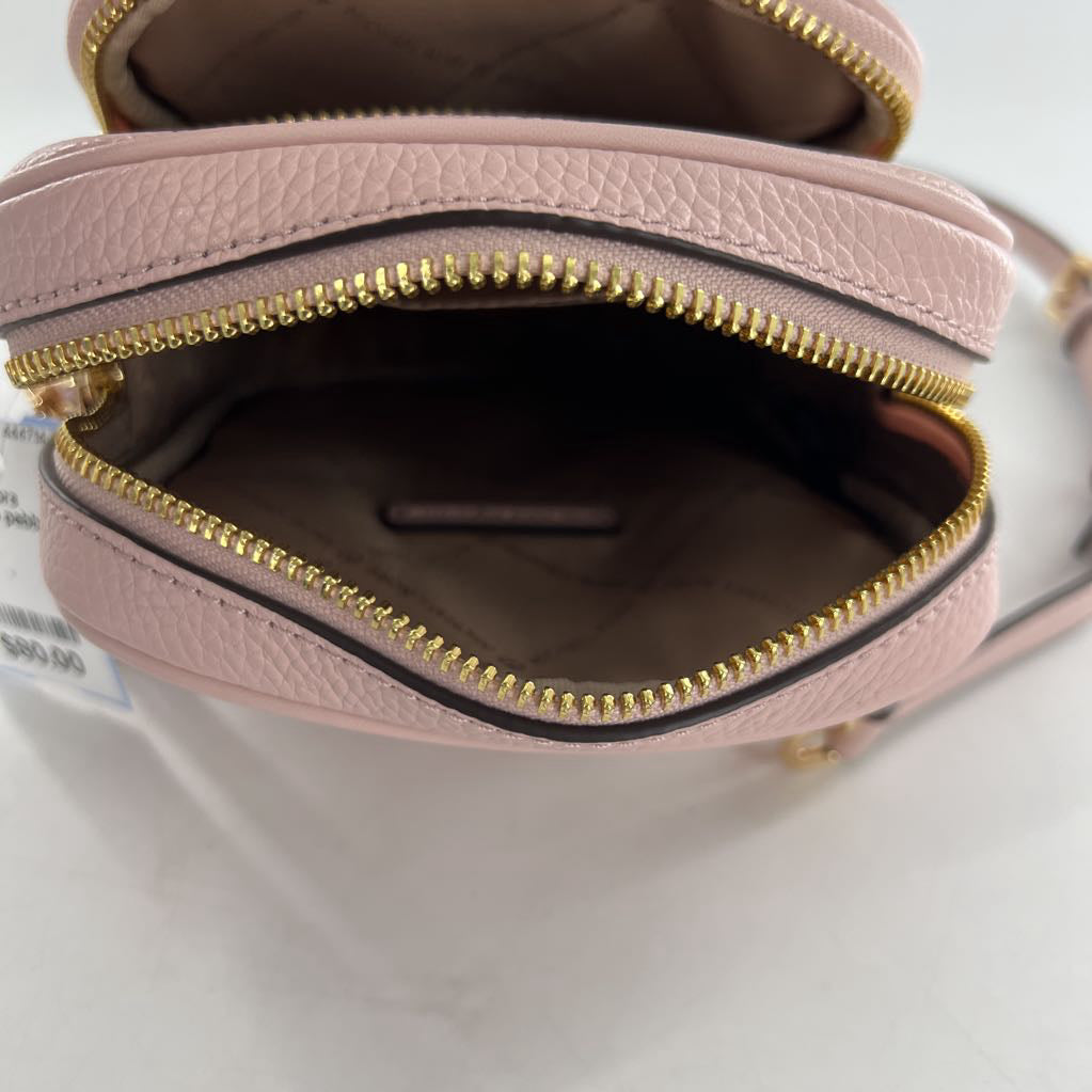 double zip pebbled crossbody