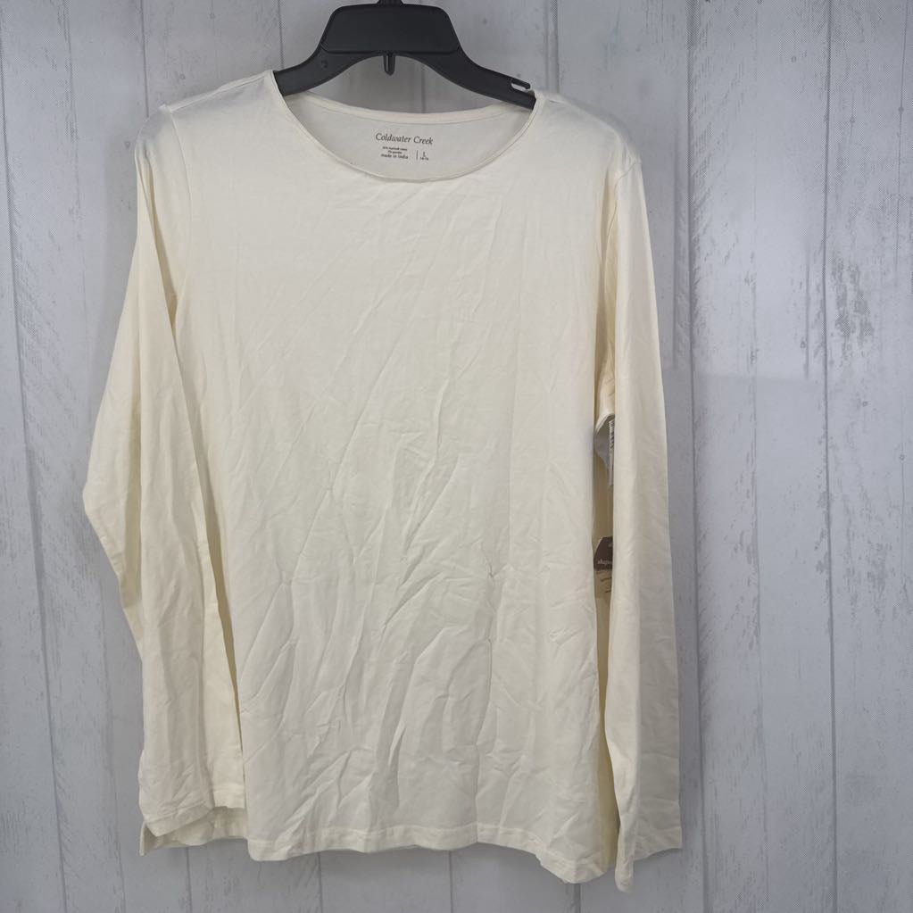 L round neck l/s tee