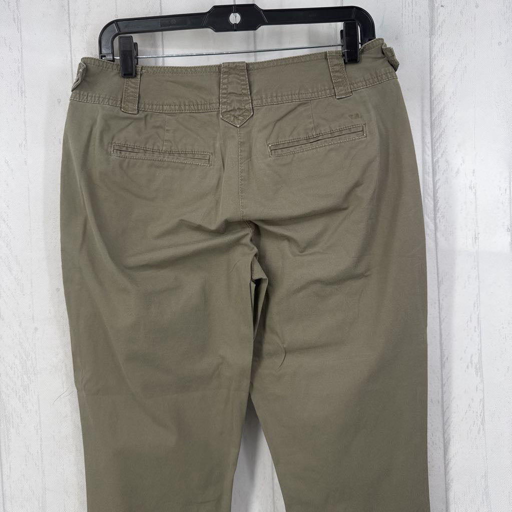 6 cuffed hem twill pant