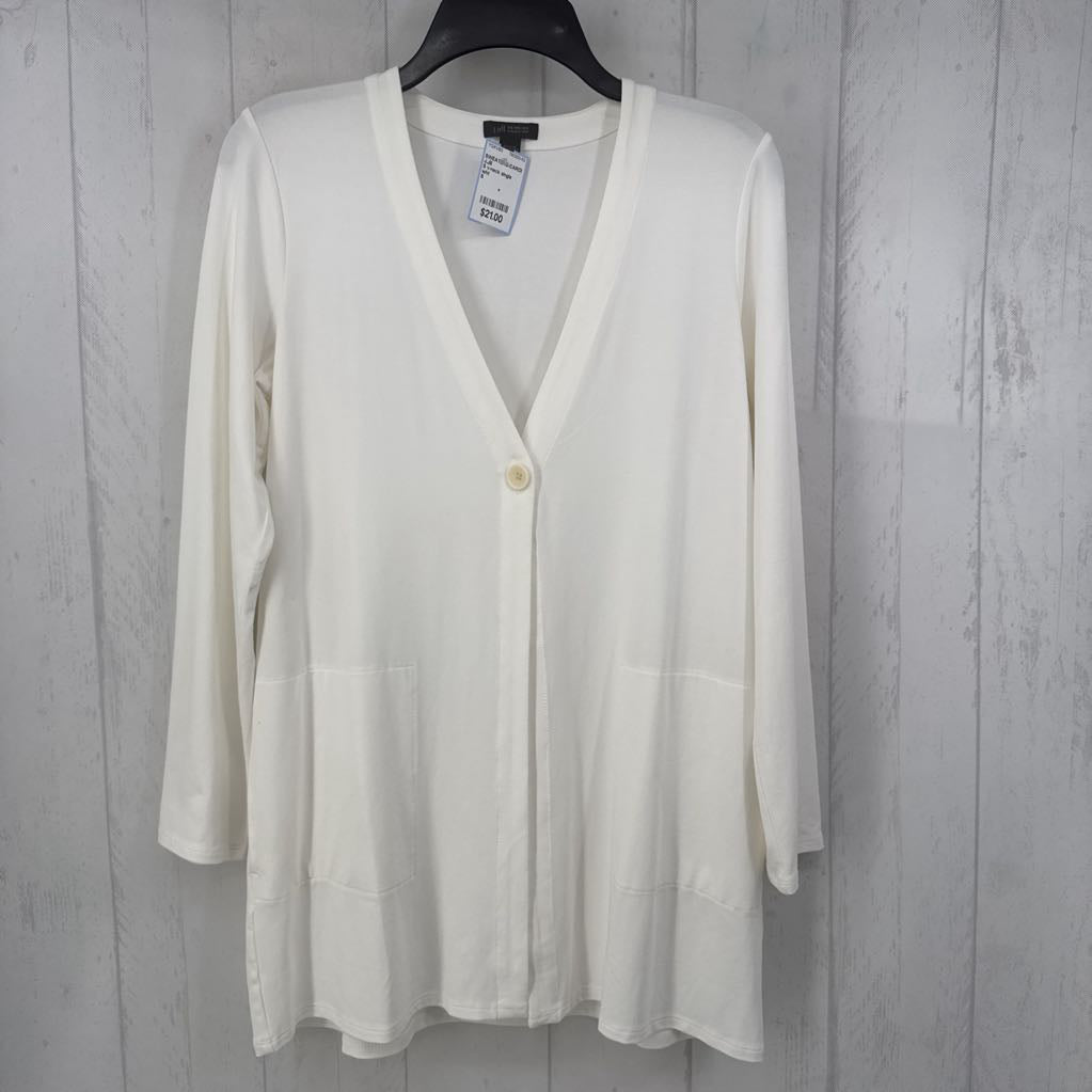 S v-neck single button cardi