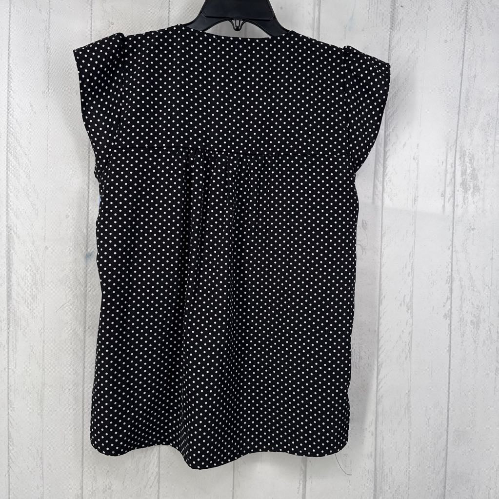 S polka dot flo embroidered s/s top