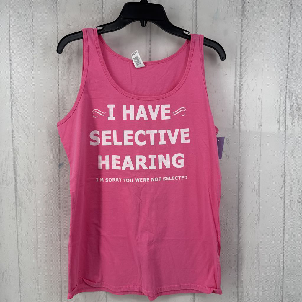 2XL graphic tank-selective hearing