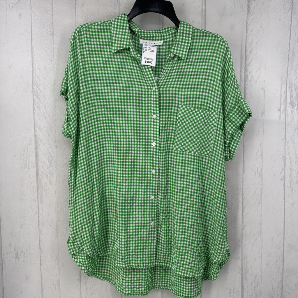 M cuff s/s check button shirt