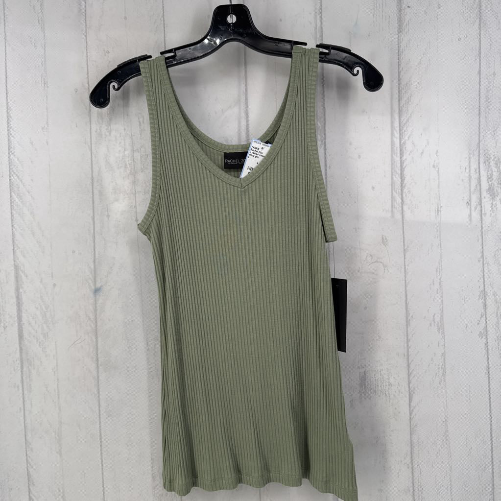 L ribbed v-neck tank