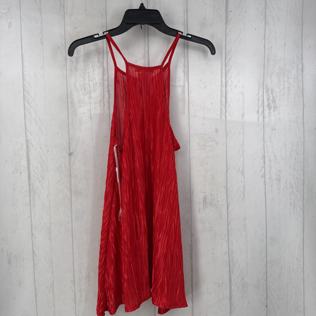 L textured notch neck tank