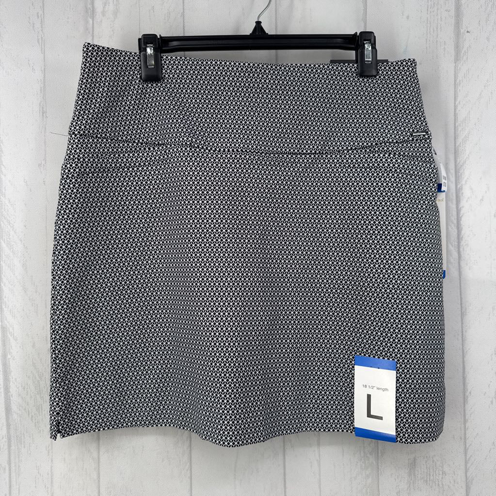 L print tummy control skort
