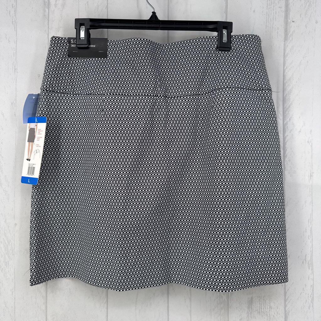 L print tummy control skort
