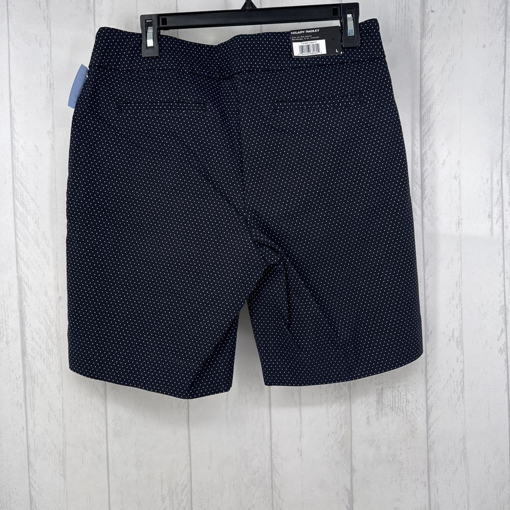 L pull-on dot print shorts