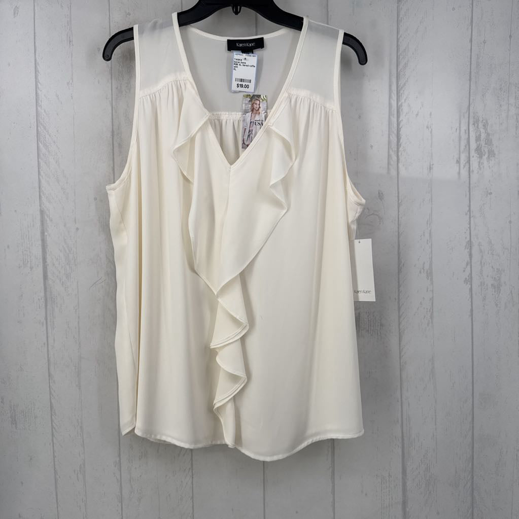R98 XL tiered ruffle tank