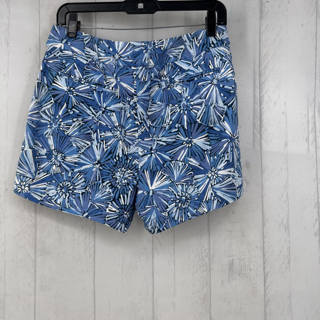 8 textured flo print shorts
