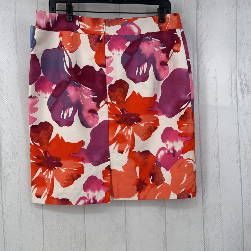 10 flo print knee length skirt