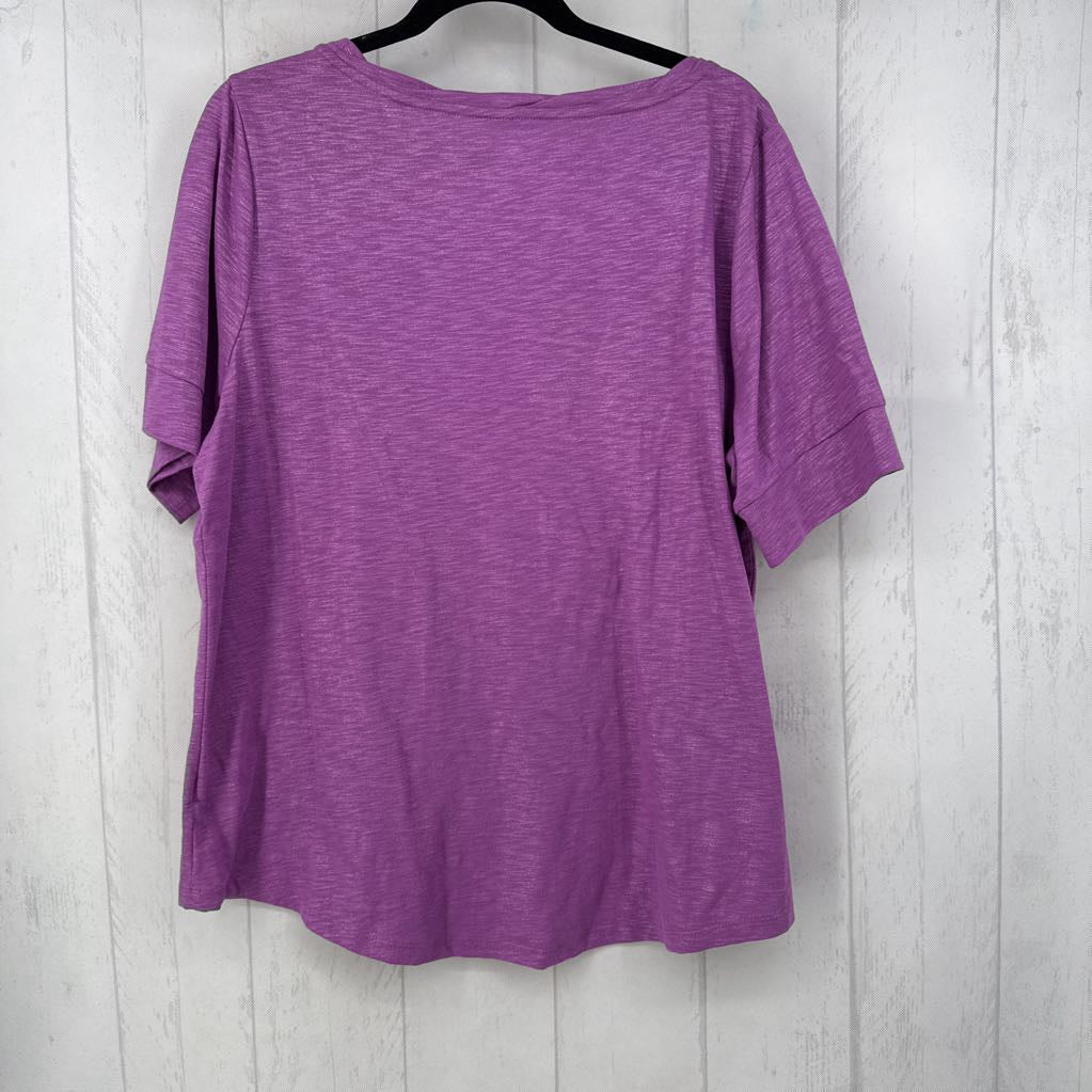 1X scoop neck s/s tee