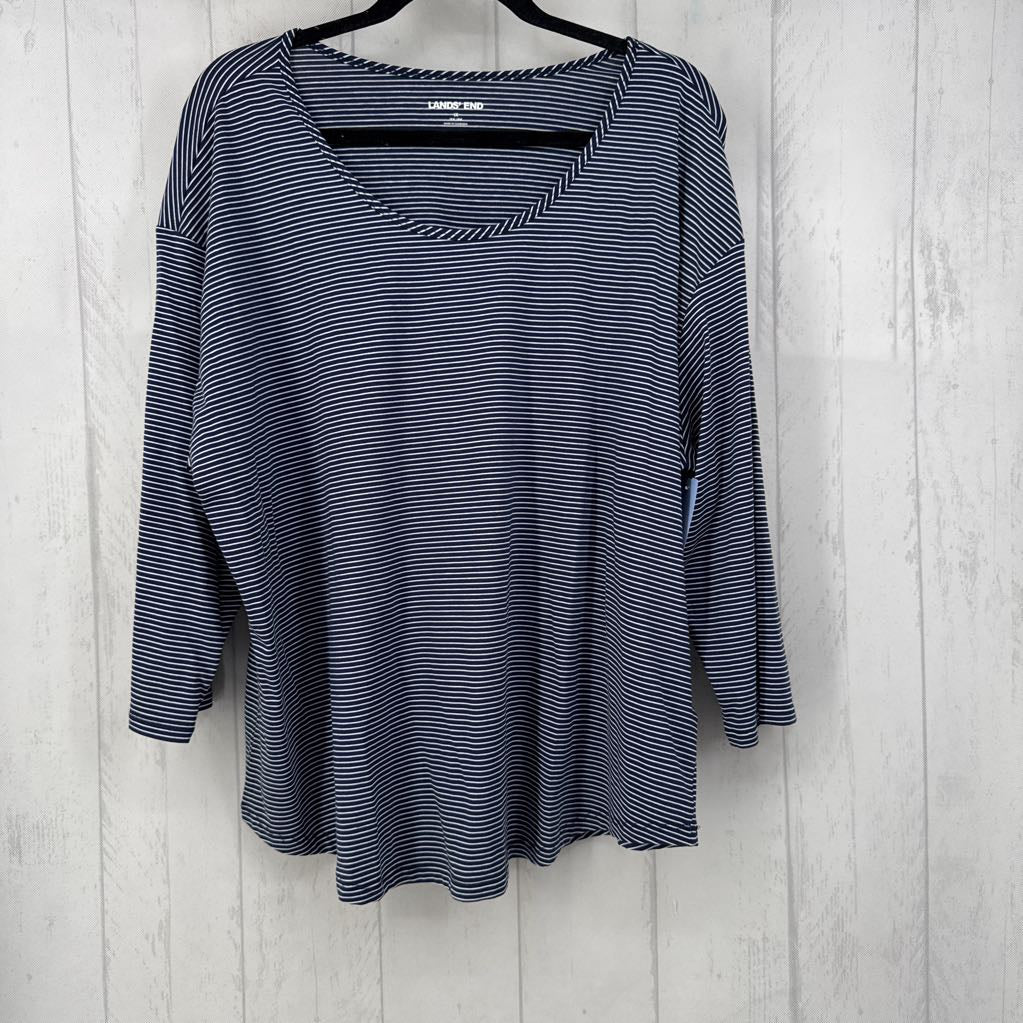 1X striped 3/4 slv top