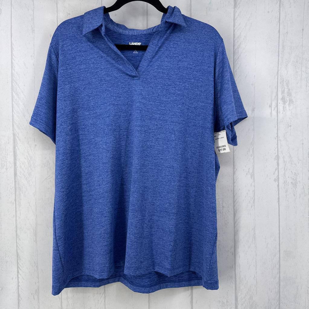 1X marled v-neck s/s tee