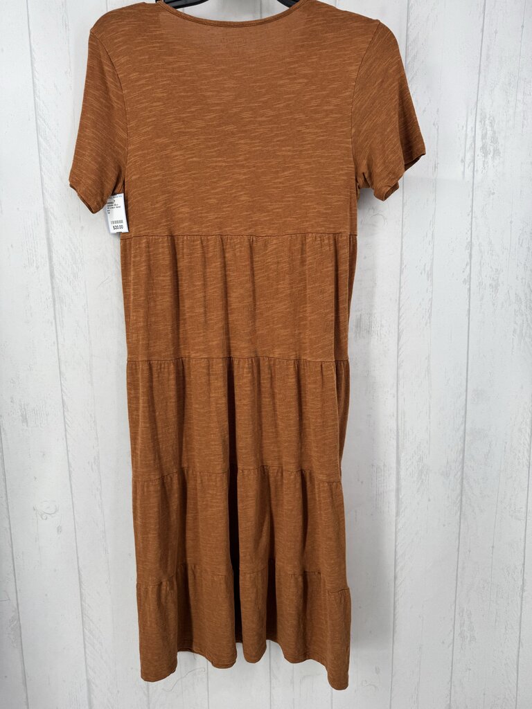 XS v-neck tiered s/s dress