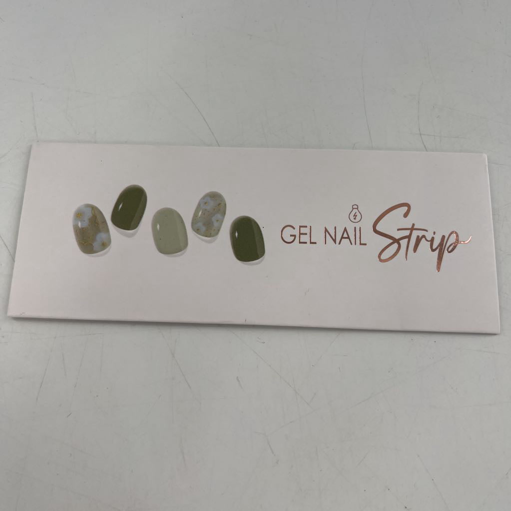 gel nail strips-green flo
