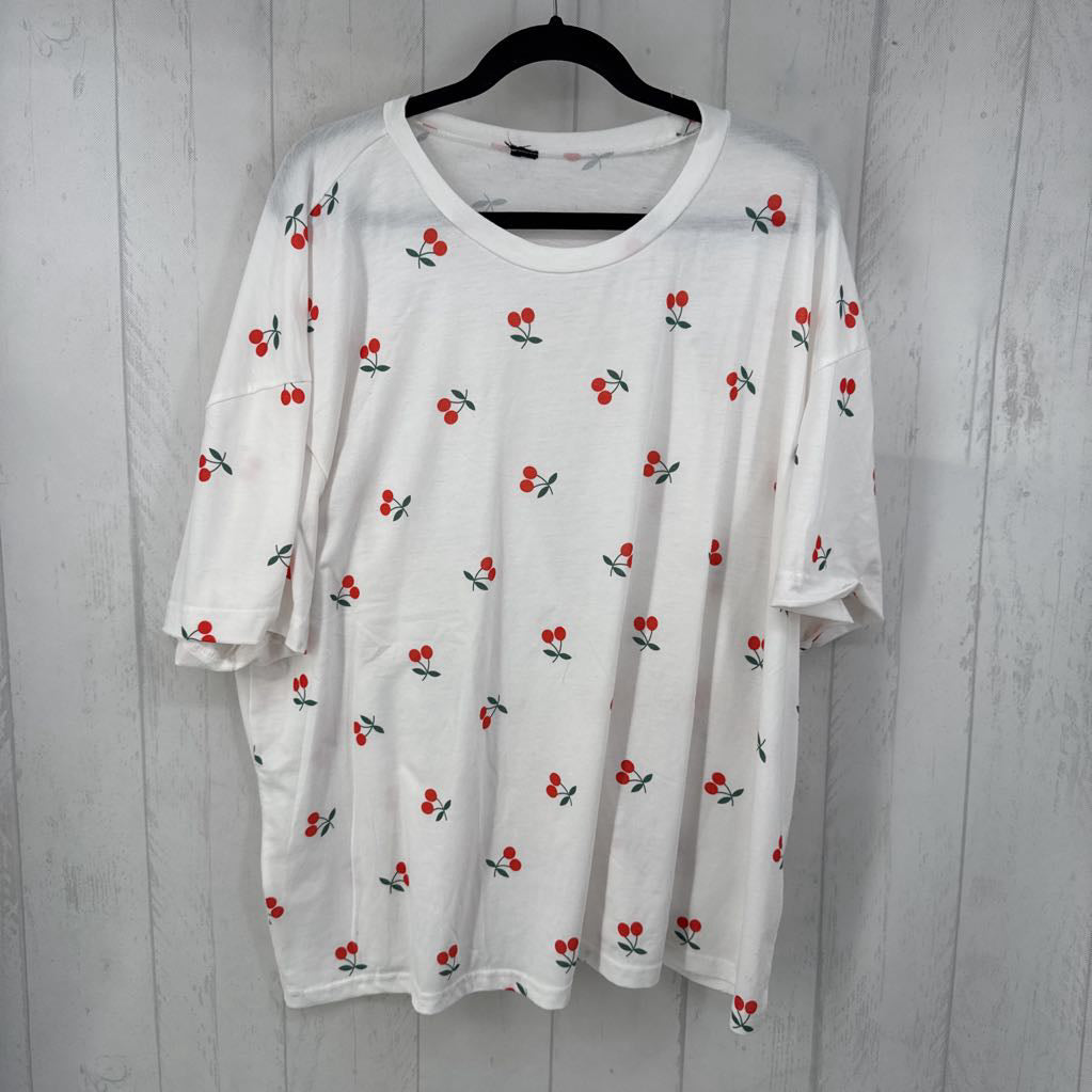 2X cherry print s/s tee
