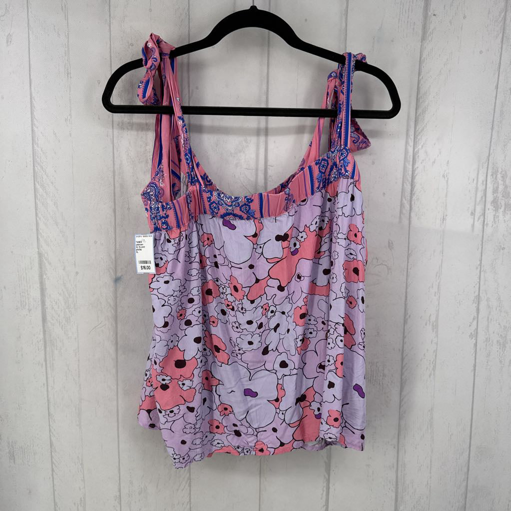 XL flo print adjustable strap tank
