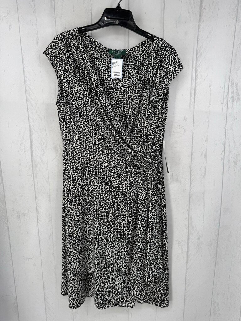 R134 14 printed crossover slvls dress