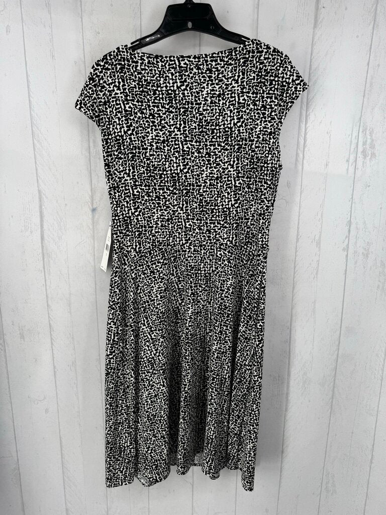 R134 14 printed crossover slvls dress