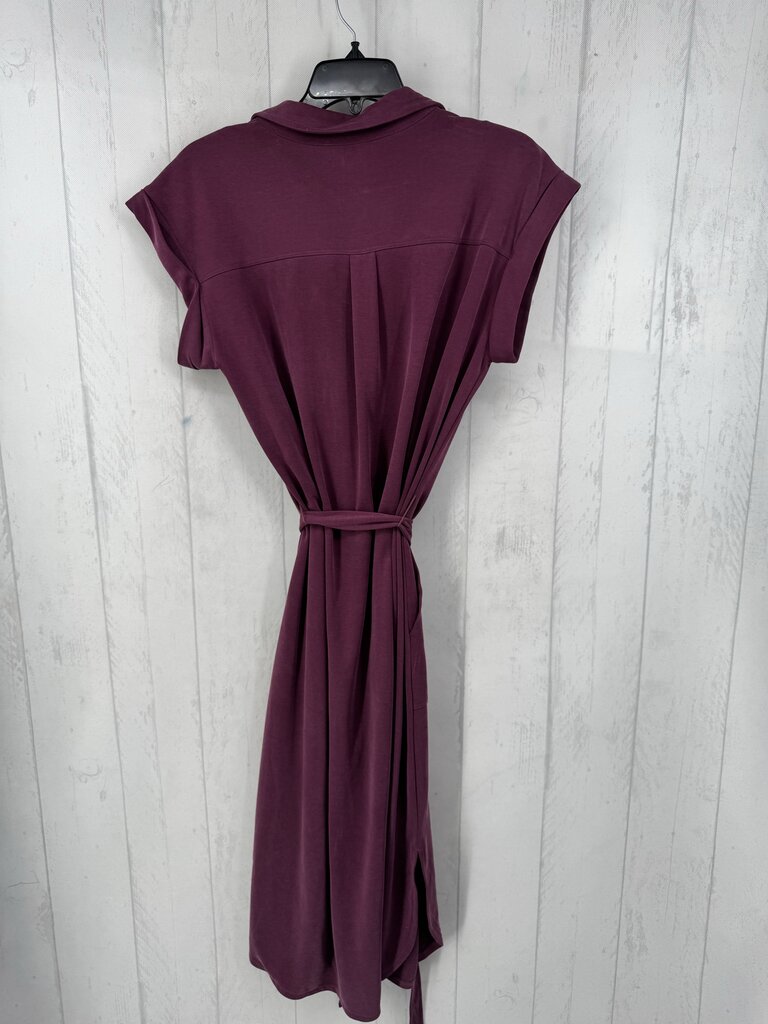 S cuff s/s button shirt dress w/ belt