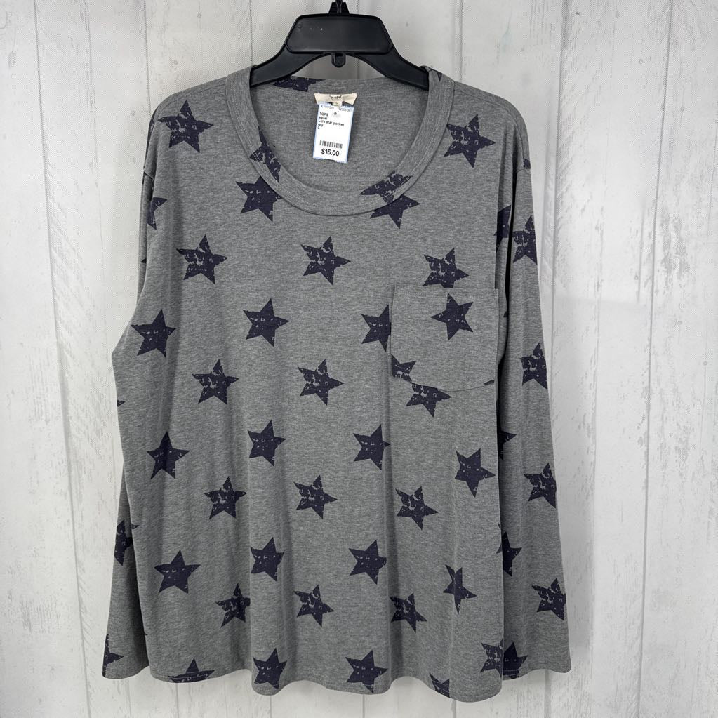 L l/s star pocket top